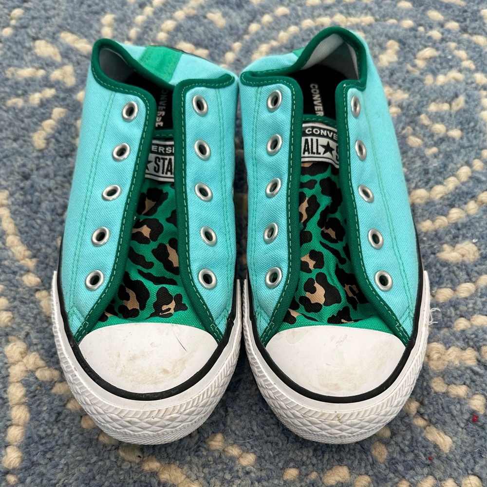 Converse custom Kids' Aqua Green Sneakers